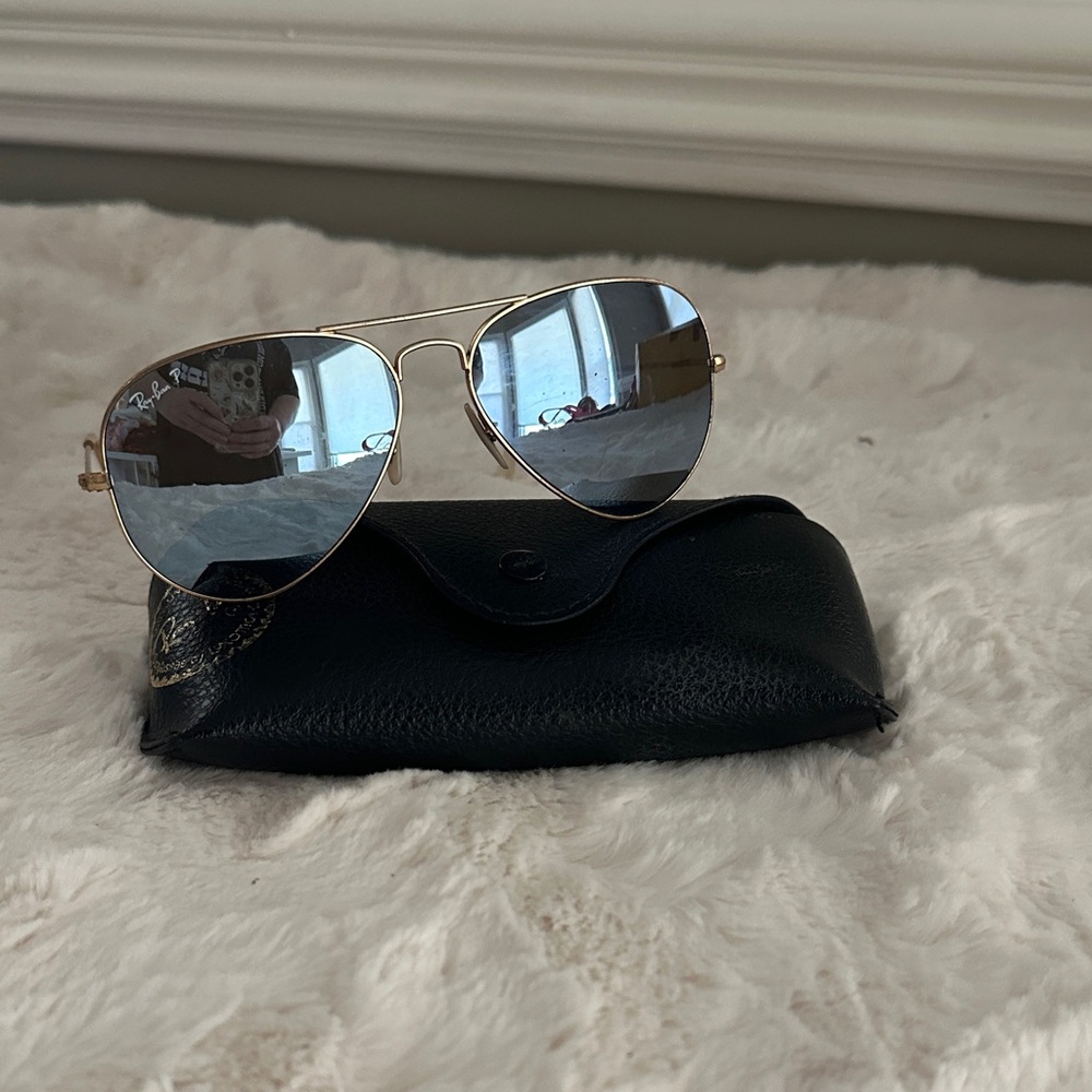 Vintage Ray-Ban P Aviator polarized sunglasses with case